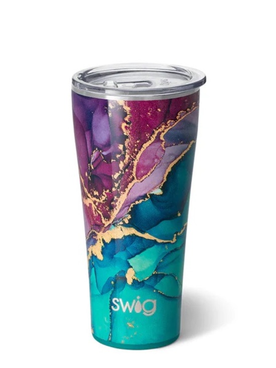Swig Life Other - SWIG Life 32oz Stainless Tumbler - Teal & Purple Marble with Gold